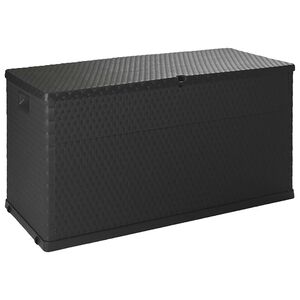 vidaXL Baule da Giardino Antracite 120x56x63 cm in Rattan PP