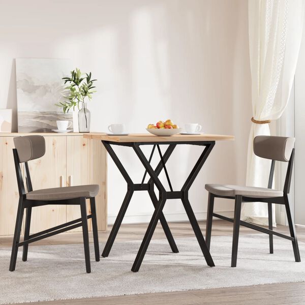 vidaXL Tavolo da Pranzo Telaio a Y 70x70x75,5 cm Legno Pino e Acciaio