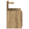 vidaXL Comodino con 2 cassetti in rovere artigianale 40x36,5x62 cm