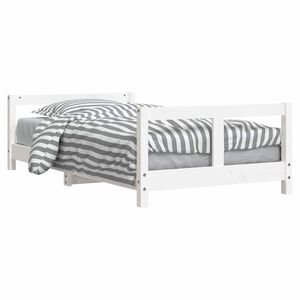 vidaXL Giroletto per Bambini Bianco 80x160cm in Legno Massello di Pino