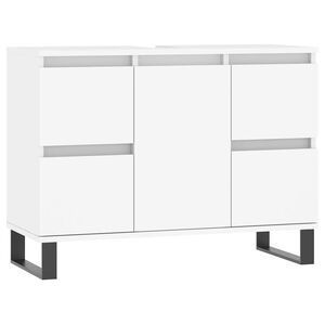 vidaXL Mobile da Bagno Bianco 80x33x60 cm in Legno Multistrato