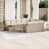 vidaXL Set Divani da Giardino 11 pz con Cuscini Beige in Polyrattan