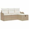 vidaXL Set Divano da Giardino con cuscino 4 pcs Poly Rattan
