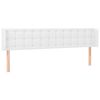 vidaXL Testiera ad Orecchio Bianca 203x16x78/88 cm in Similpelle