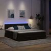 vidaXL Letto con contenitore e LED con led Nero 180 x 200 cm Velluto
