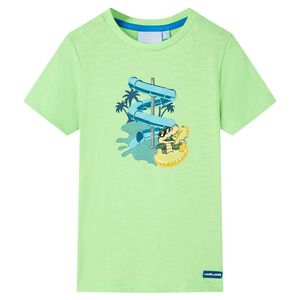 vidaXL Maglietta da Bambino Verde Neon 116