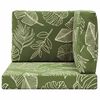 vidaXL Cuscino per divano da esterno 3 pcs Design a foglia Poliestere