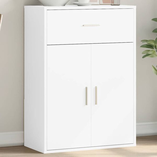 vidaXL Credenza Bianca 60x30x84 cm in Legno Multistrato