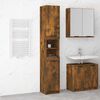 vidaXL Armadietto Bagno Rovere Fumo 32x34x188,5cm in Legno Multistrato