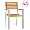 vidaXL Setdapranzodagiardino 9 pcs Marrone Teak solido