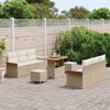 vidaXL Set Divano da Giardino con cuscino 9 pcs Beige e Crema