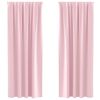 vidaXL Tende Blackout con Anelli 2 pcs Rosa baby 260 x 140 cm