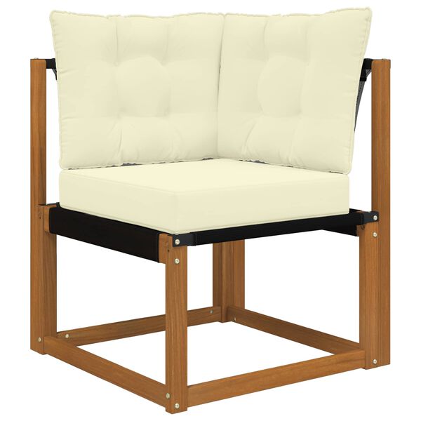 vidaXL Cuscino per divano da esterno 3 pcs Crema Poliestere