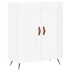 vidaXL Credenza 69,5x34x90 cm in Legno Multistrato Bianco Lucido