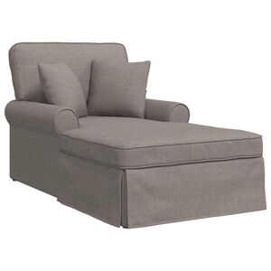 vidaXL Chaise Longe con Gonna con cuscino 3 pcs Talpa Tessuto