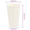 vidaXL Bicchieri da Caffè in Carta 1000 pz 16oz 400ml Bianco