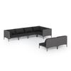 vidaXL Set Divani da Giardino 7 pz con Cuscini Polyrattan Grigio Scuro