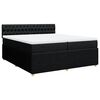 vidaXL Giroletto a Molle con Materasso Nero 200x200 cm in Tessuto