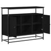 vidaXL Credenza Rovere Nero 100 x 35 x 80 cm Legno multistrato