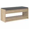 vidaXL Panca per ingresso con cuscino Rovere Sonoma 103 x 38 x 45 cm