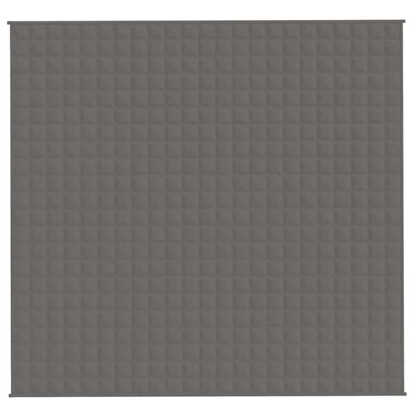 vidaXL Coperta Ponderata Grigia 220x240 cm 11 kg Tessuto