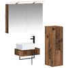 vidaXL Set di Armadi da Bagno 4 pz Legno antico Legno ingegnerizzato