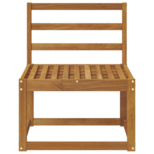 vidaXL Divano centrale per esterno Legno di Acacia Massello Naturale