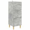vidaXL Mobile con Cassetti Grigio Cemento 33 x 34,5 x 90 cm