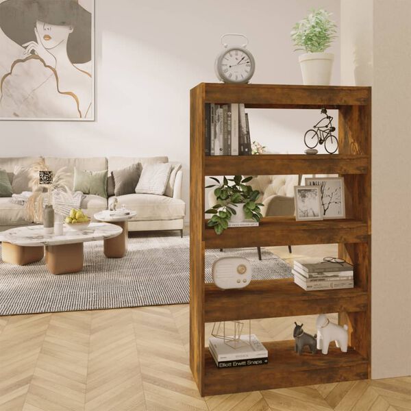 vidaXL Libreria/Divisorio Rovere Fumo 80x30x135 cm in Truciolato