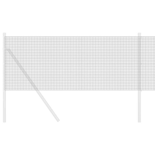 vidaXL Recinzione in Rete Saldato Grigio 0.5 x 50 m Acciaio