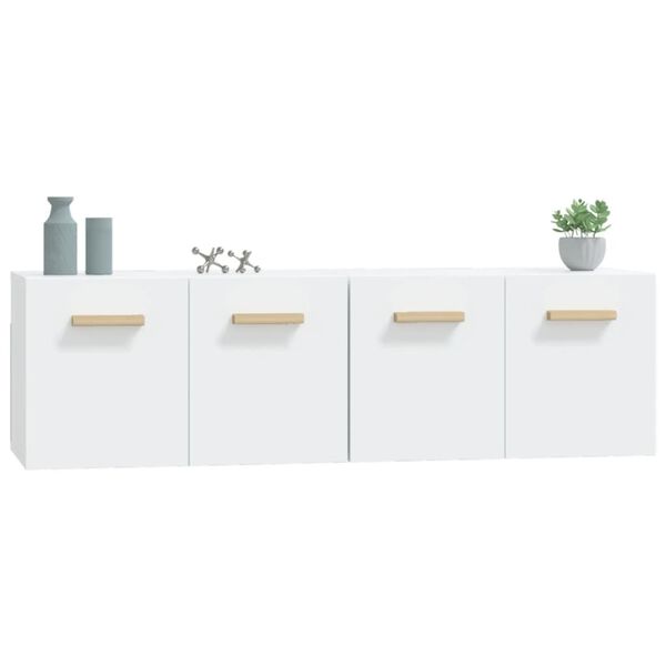 vidaXL Mobili Parete 2 pz Bianco 60x36,5x35 cm Legno Multistrato