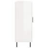 vidaXL Credenza 69,5x34x90 cm in Legno Multistrato Bianco Lucido