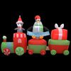 vidaXL Pinguino e Topo Gonfiabili sul Treno di Natale LED IP44 350 cm