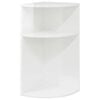 vidaXL Tavolino Bianco Lucido 29,6 x 29,6 x 60 cm Legno ingegnerizzato