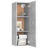 vidaXL Mobile Porta TV Grigio Cemento 30,5x30x90 cm Legno Multistrato