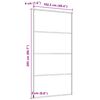 vidaXL Porta Scorrevole in Vetro ESG e Alluminio 102,5x205 cm Nera