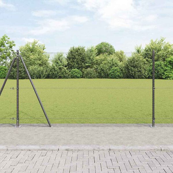 vidaXL Palo della recinzione Grigio 100 x 1,2 m (rete da 13 mm)
