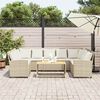 vidaXL Divano da Giardino con Cuscini in Polyrattan Beige
