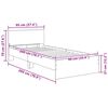 vidaXL Struttura del letto Legno vecchio 90 x 200 cm Legno multistrato