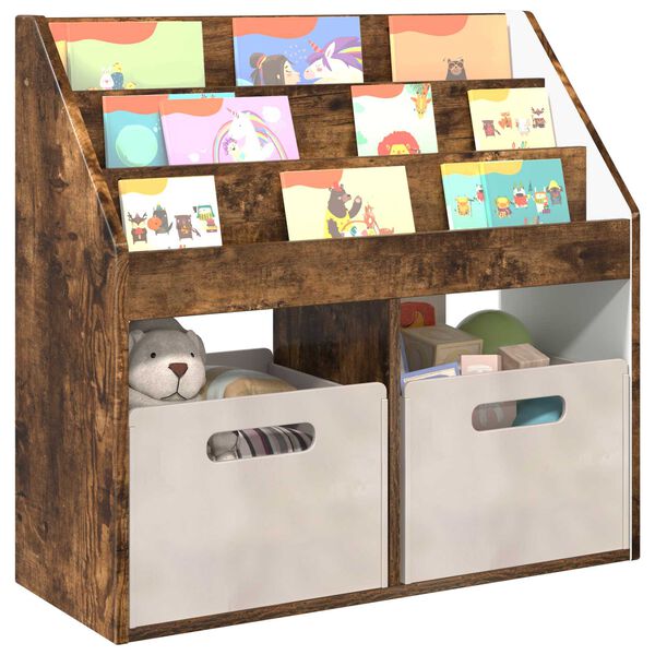 vidaXL Libreria per Bambini Rovere fum&eacute; 72,5 x 29,5 x 69 cm