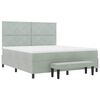 vidaXL Letto a molle con materasso Grigio chiaro 180 x 200 cm Velluto