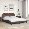 vidaXL Letto Viana con Materasso Marrone 160x200cm in Similpelle