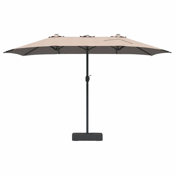 vidaXL Ombrello da giardino Talpa 385 x 209 x 244 cm Tessuto