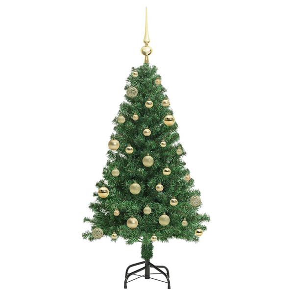 vidaXL Albero di Natale artificiale con 150 LED Verde 120 cm