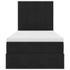 vidaXL Letto con contenitore e materasso Nero 100 x 200 cm Velluto