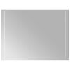 vidaXL Specchio da bagno LED Trasparente 80 x 60 cm vetro temperato