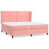 vidaXL Giroletto a Molle con Materasso Rosa 200x200 cm in Velluto