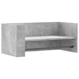 vidaXL Scaffale a Muro Grigio Cemento 70,5x35x30,5cm Legno Multistrato