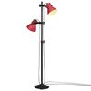 vidaXL Lampada da Terra 25 W Rosso Anticato 25x25x90/140 cm E27