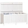vidaXL Contenitore da Giardino Bianco 147x68x64 cm Legno Massello Pino